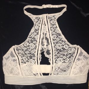 Sexy white highneck Victoria secret bralette